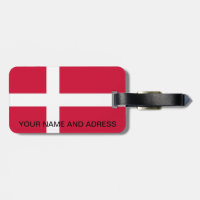 Balise de bagage avec drapeau du Danemark