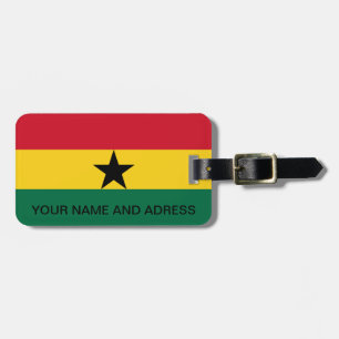 Étiquette À Bagage Balise de bagage avec drapeau du Ghana