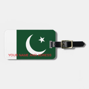 Étiquette À Bagage Balise de bagage avec drapeau du Pakistan