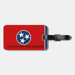 Étiquette À Bagage Balise de bagage avec Drapeau du Tennessee, USA
