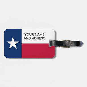 Étiquette À Bagage Balise de bagage avec Drapeau du Texas, USA