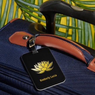 Étiquette À Bagage Balise de bagage avec illustration de fleur de lot