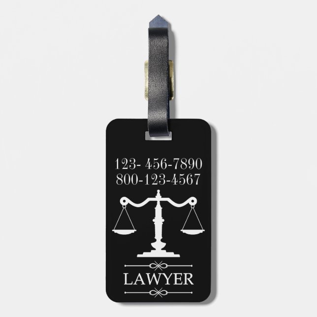 Étiquette À Bagage Balise de bagage avec texte sur l'envers (Dos Vertical)