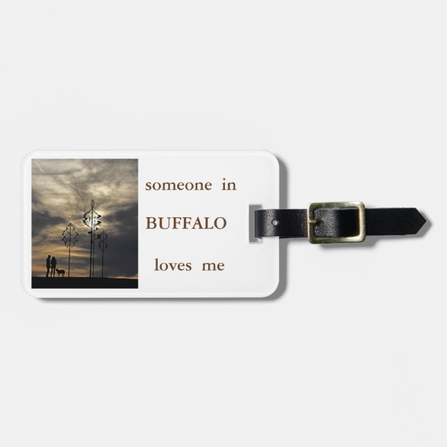 Étiquette À Bagage Balise de bagage Buffalo Love 4 (Devant horizontal)