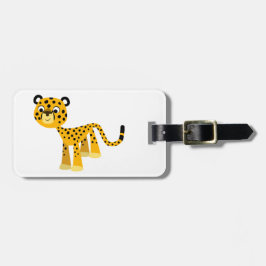 Étiquette À Bagage Balise de bagage Cheetah Cartoon Joy