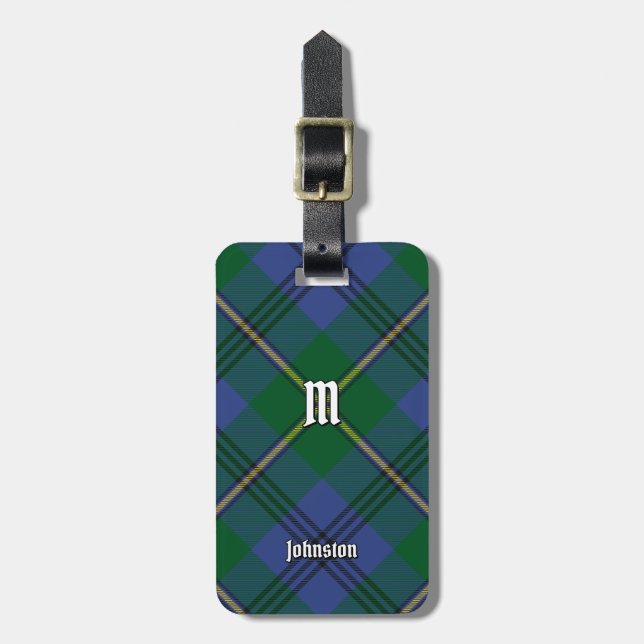 Étiquette À Bagage Balise de bagage Clan Johnston Tartan (Devant Vertical)
