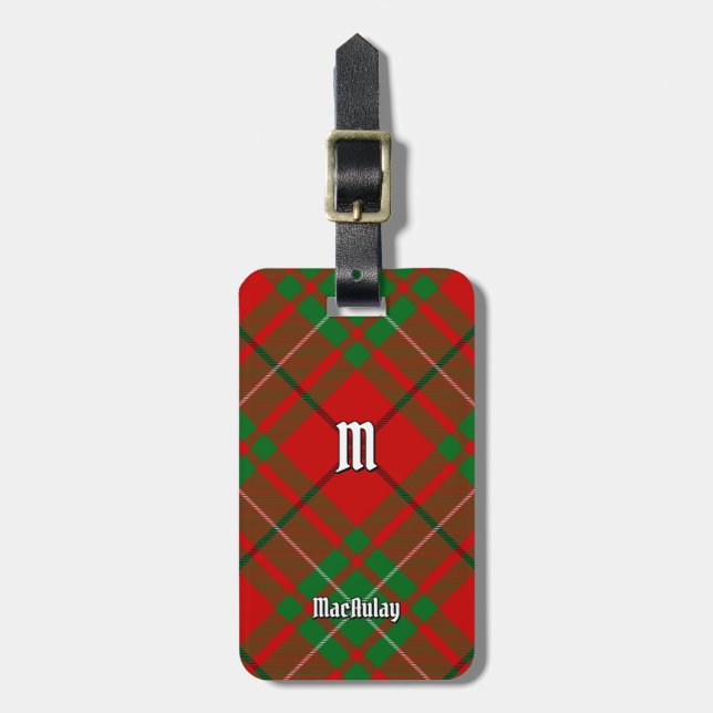 Étiquette À Bagage Balise de bagage Clan MacAulay Tartan (Devant Vertical)
