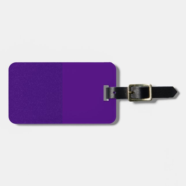 Étiquette À Bagage Balise de bagage côté Parties scintillant violette (Devant horizontal)