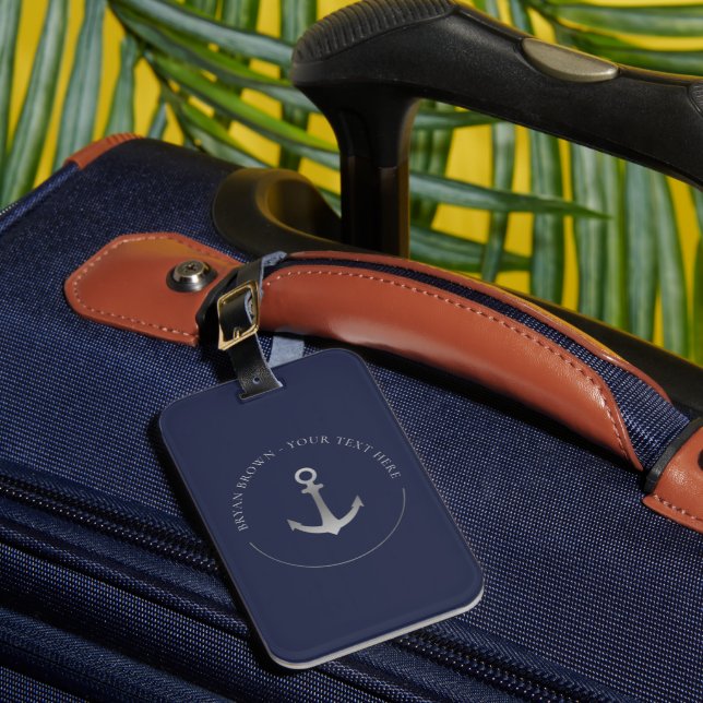 Étiquette À Bagage Balise de bagage d'Ancre nautique avec bracelet en (Insitu Rectoal 1)