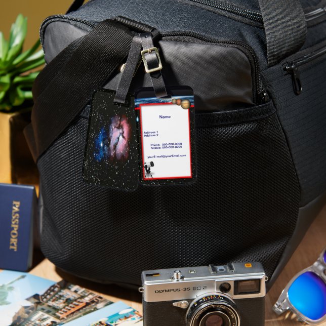 Étiquette À Bagage Balise de bagage d'astronomie (Recto & Verso)