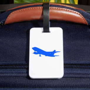 Étiquette À Bagage Balise de bagage d'avion bleu