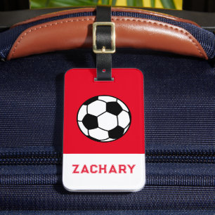 Étiquette À Bagage Balise de bagage de balle de soccer mignonne
