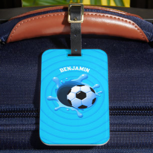 Étiquette À Bagage Balise de bagage de balle de soccer personnalisée