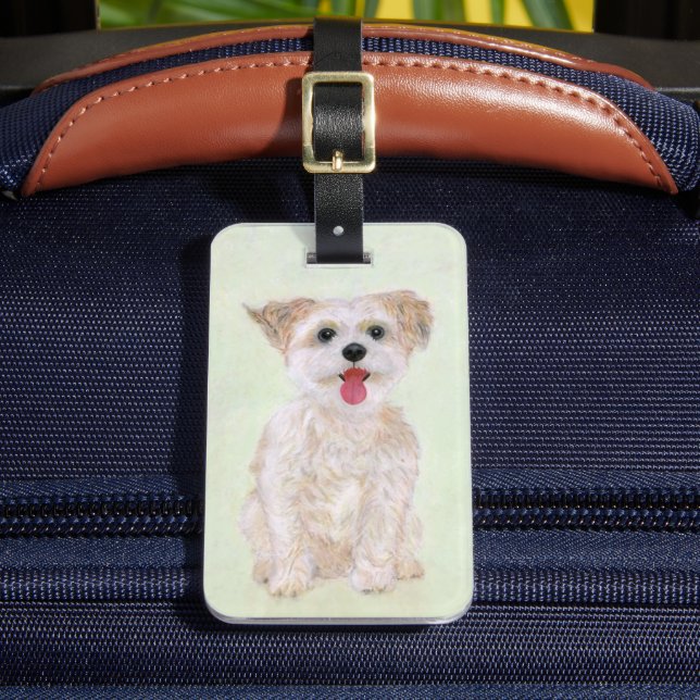 Étiquette À Bagage Balise de bagage de chien Morkie (Insitu Rectoal 2)