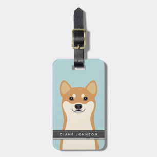 Étiquette À Bagage Balise de bagage de chien Shiba Inu