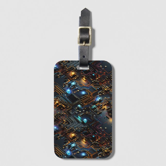 Étiquette À Bagage Balise de bagage de circuit électronique (Devant Vertical)