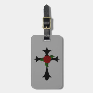 Étiquette À Bagage Balise de bagage de croix tribale noire personnali