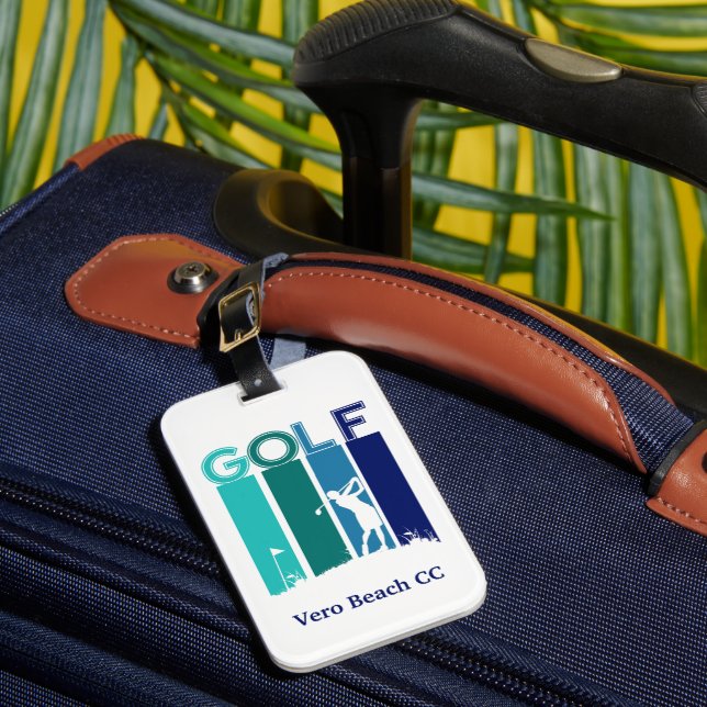 Étiquette À Bagage Balise de bagage de golfeur de femme customisée (Insitu Rectoal 1)