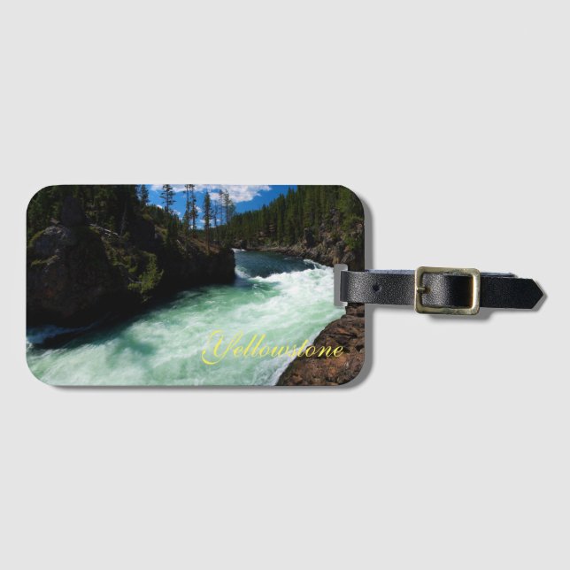 Étiquette À Bagage Balise de bagage de la rivière Yellowstone (Devant Horizontal)