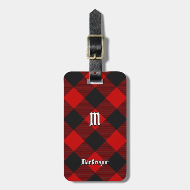 Étiquette À Bagage Balise de bagage de MacGregor Rob Roy Tartan (Devant Vertical)