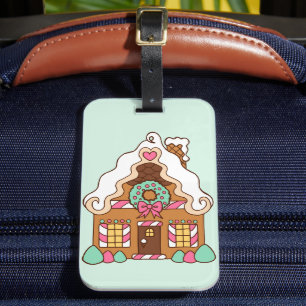 Étiquette À Bagage Balise de bagage de maison en pain d'épice