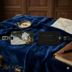 Étiquette À Bagage Balise de bagage de mariage personnalisée avec pho