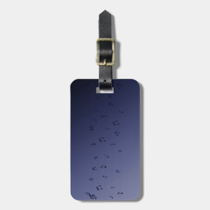 Étiquette À Bagage Balise de bagage de notes musicales gothiques