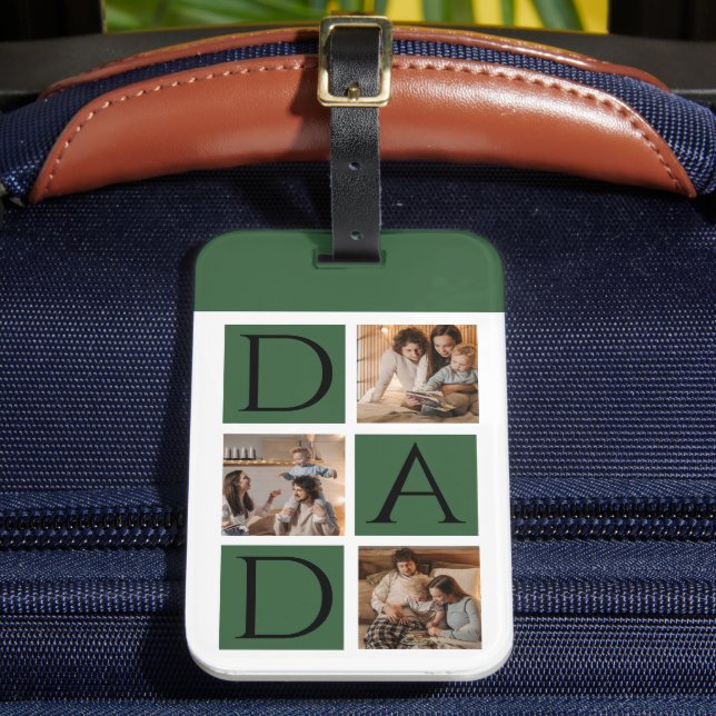 Étiquette À Bagage Balise de bagage de photo moderne "Papa" (Insitu Rectoal 2)