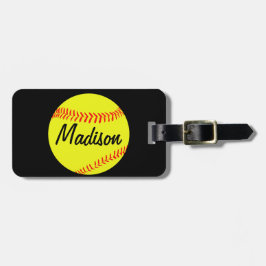 Étiquette À Bagage Balise de bagage de softball personnalisée