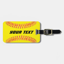 Étiquette À Bagage Balise de bagage de softball personnalisée