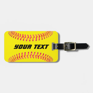 Étiquette À Bagage Balise de bagage de softball personnalisée