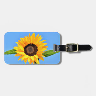Étiquette À Bagage Balise de bagage de tournesol jaune