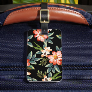 Étiquette À Bagage Balise de bagage de voyage de l'Hibiscus tropical
