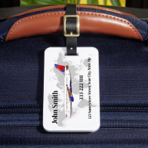 Balise de bagage de voyage personnalisée avec info