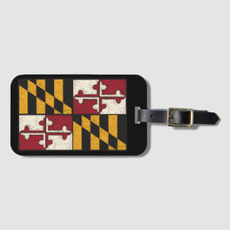 Étiquette À Bagage Balise de bagage du drapeau du Maryland en état de