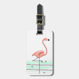 Étiquette À Bagage Balise de bagage Flamant rose Ocean 'Text'