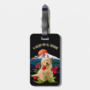 Étiquette À Bagage Balise de bagage Golden Retriever
