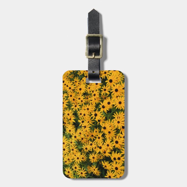 Étiquette À Bagage Balise de bagage Jaune Field de marguerites (Devant Vertical)