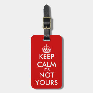 Étiquette À Bagage Balise de bagage KeepCalm mignonne pour voyageurs