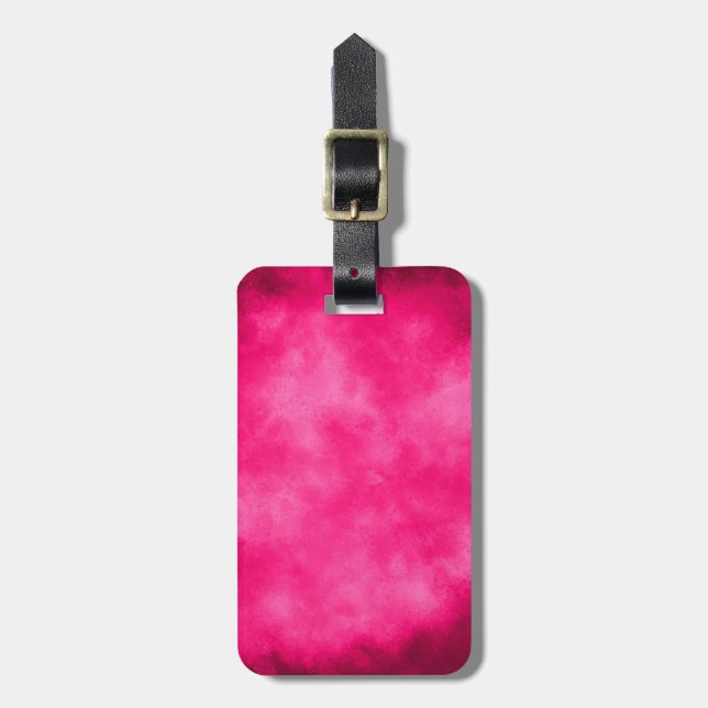 Étiquette À Bagage Balise de bagage Magenta, effet nuage (Devant Vertical)