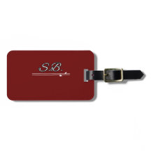 Balise de bagage monogramme