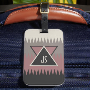 Étiquette À Bagage Balise de bagage Monogrammé de style Sud-Ouest