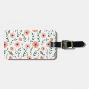 Étiquette À Bagage Balise de bagage motif à fleurs