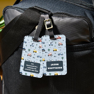 Étiquette À Bagage Balise de bagage Motif des tracteurs mignons pour