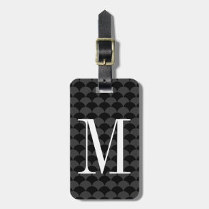Étiquette À Bagage Balise de bagage motif monogramme personnalisé
