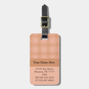 Étiquette À Bagage Balise de bagage Motif rose Peachy
