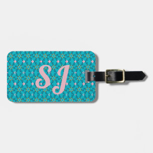 Étiquette À Bagage Balise de bagage Motif turquoise