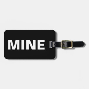 Étiquette À Bagage Balise de bagage noir de la mine drôle