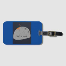 Balise de bagage non solitaire drôle (bleu)
