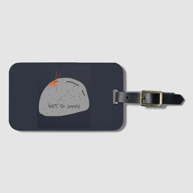 Étiquette À Bagage Balise de bagage non solitaire drôle (gris) (Devant Horizontal)